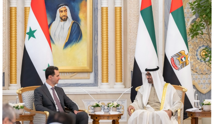 الرئيسان الإماراتي والسوري بحثا في دعم العلاقات وتنميتها وتعزيز التعاون
